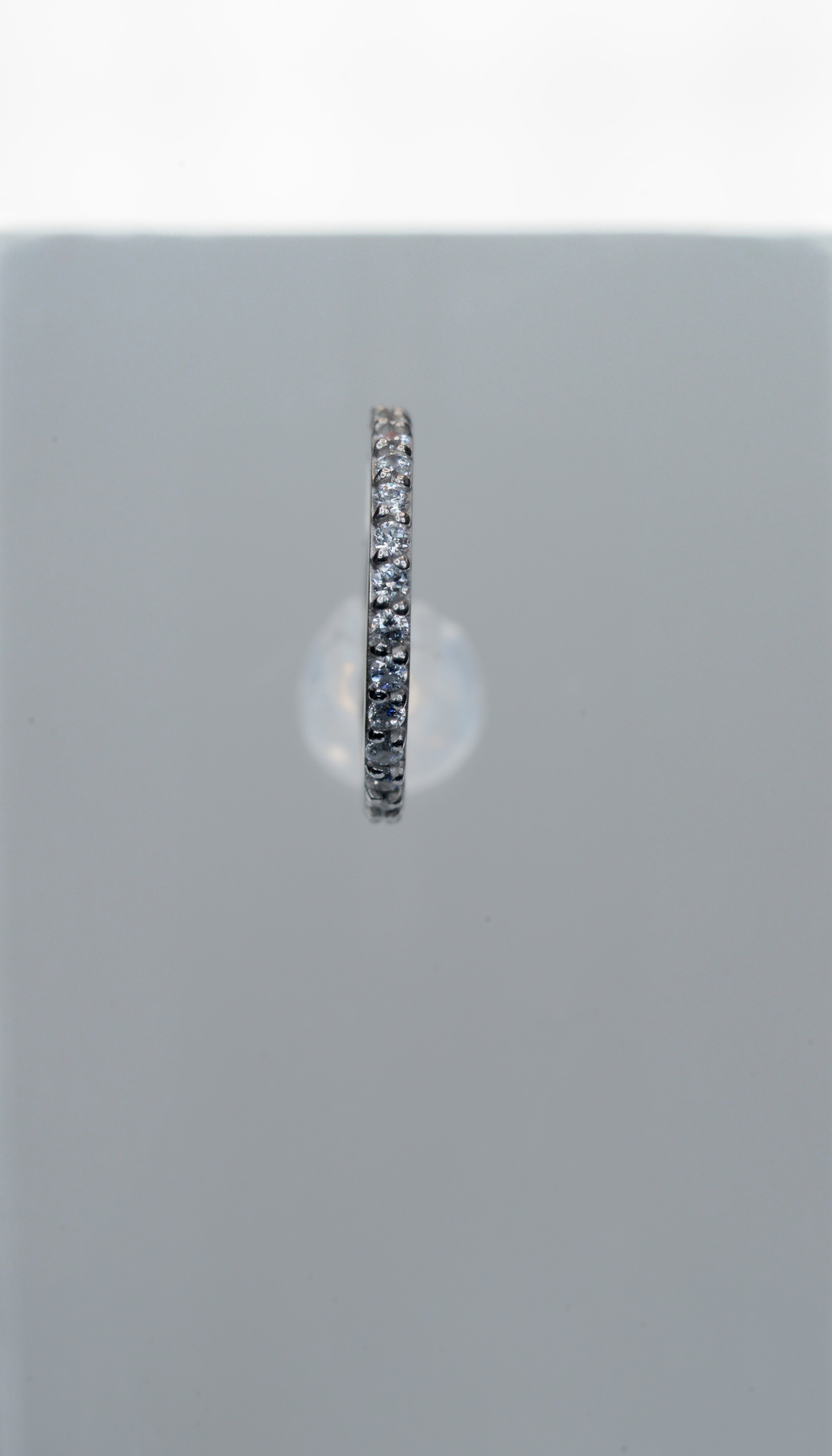 Ring craveja com zircônia - Cobalto cromo